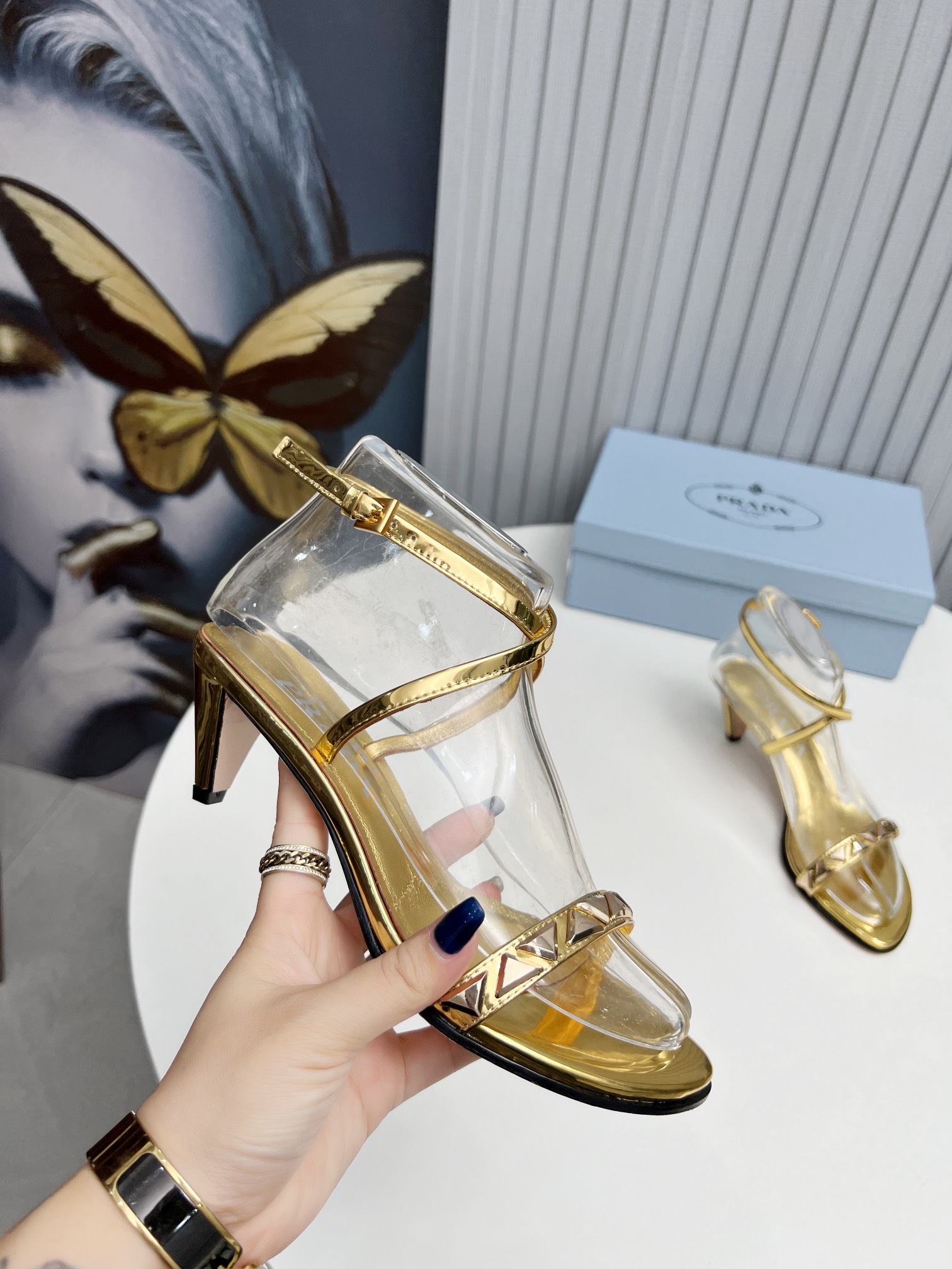 fábrica 2023 SSS relanza las nuevas botas largas y cortas de Prada, sandalias zapatos individuales, 