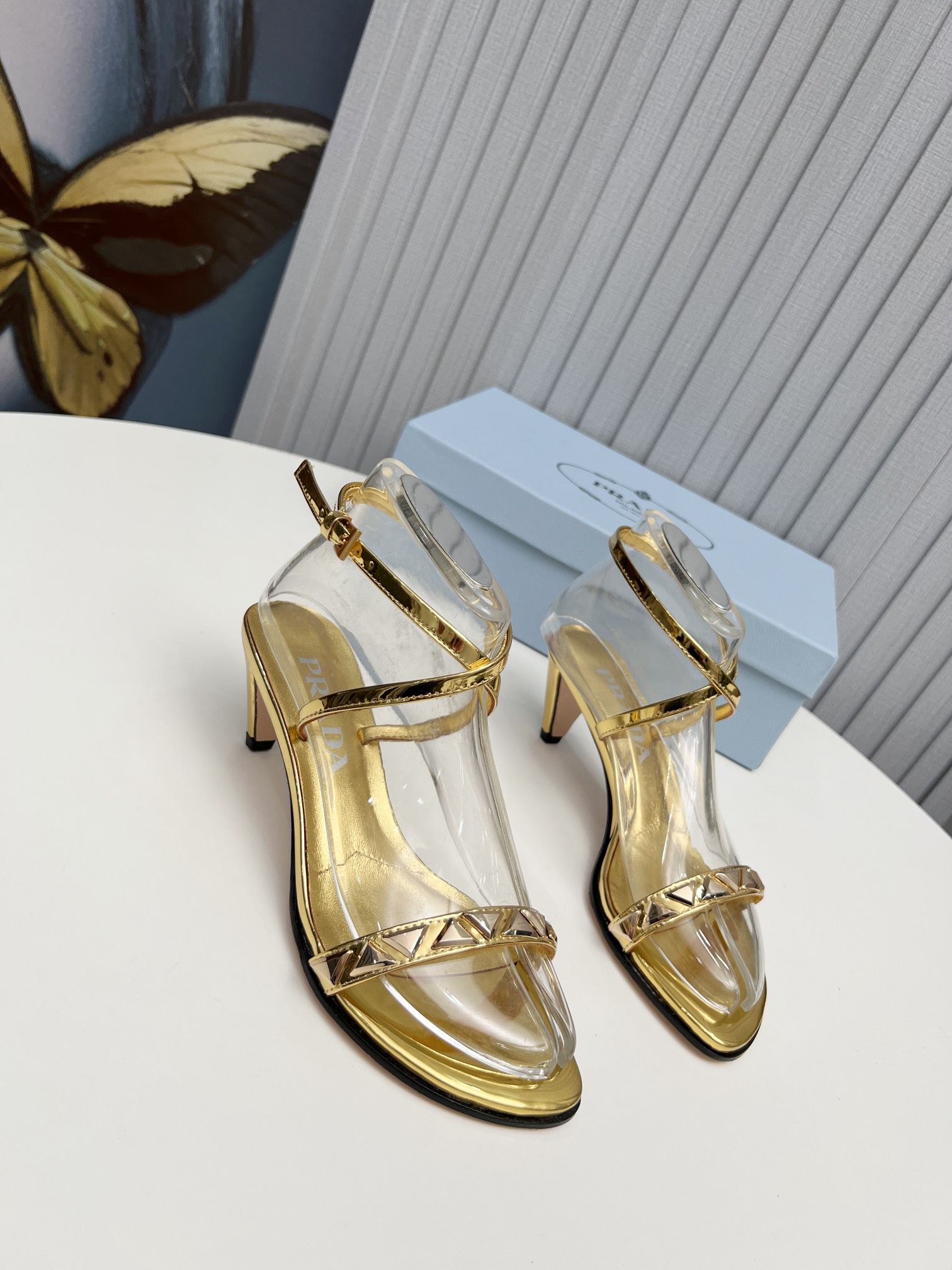 fábrica 2023 SSS relanza las nuevas botas largas y cortas de Prada, sandalias zapatos individuales, 