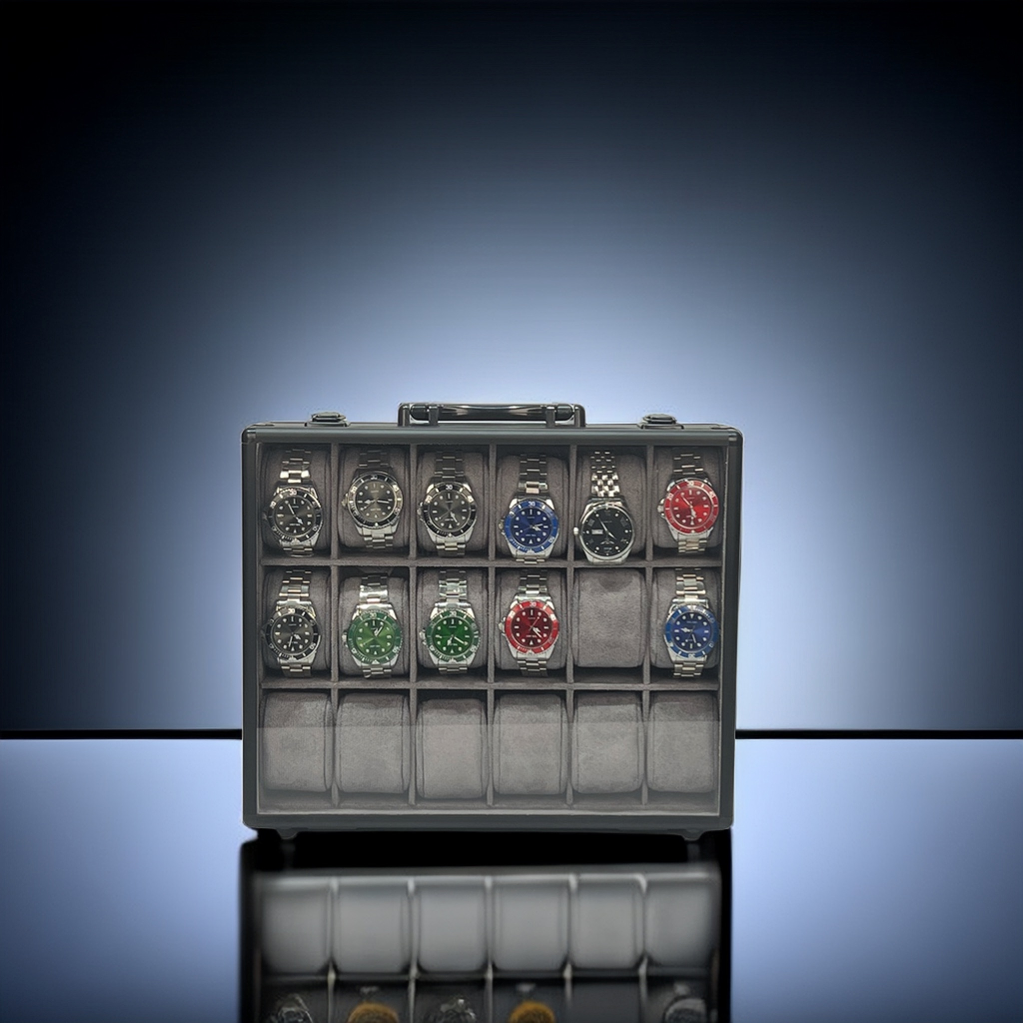 NO:711232,Aluminum 18 bit black,19860909铝18位黑,,Watch