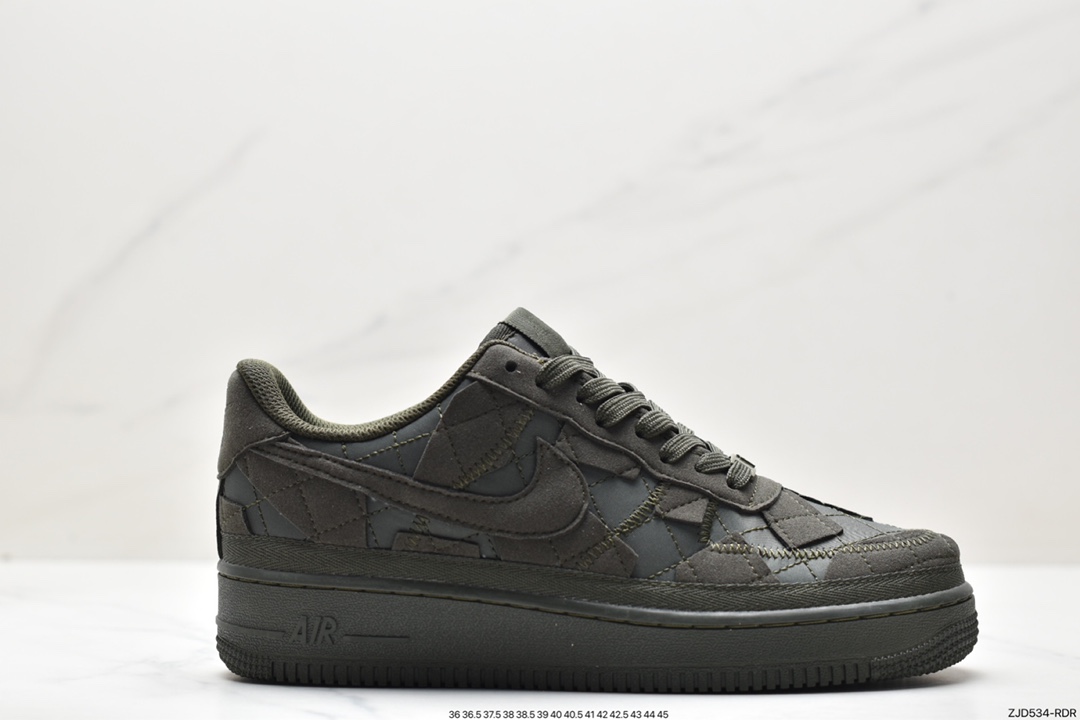 Billie Eilish x Nike Air Force 1‘07 Low SP”Sequoia“空军一号经典低帮百搭休闲运动板鞋“碧梨联名暗军绿碎布”DQ4137-300