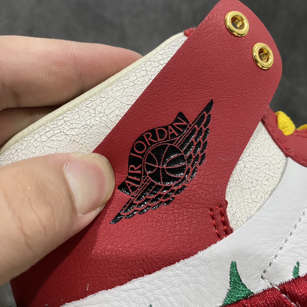 图片[4]-【纯原版】Teyana Taylor xJordan Air Jordan1荆棘玫瑰n唯一可媲美原版n全鞋电脑针车 精确间距匹配国内顶级头层皮料订染 用料绝不含糊飞翼3D高频深度立体 全方位比对原鞋n皮料全程玻璃冲刀 冲裁 清洁度完美工艺方面漏斗收腰 底线拉帮 LOGO立体 小到针眼排布 载片对称 冲孔效果 鞋标规范 鞋垫背胶等等 官方货号：FJ0604 601 Size：36 36.5 37.5 38 38.5 39 40 40.5 41.5 42 42.5 43 44 45-莆田鞋批发中心