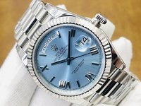Rolex Datejust Watch Blue Platinum Polishing 2836 Movement
