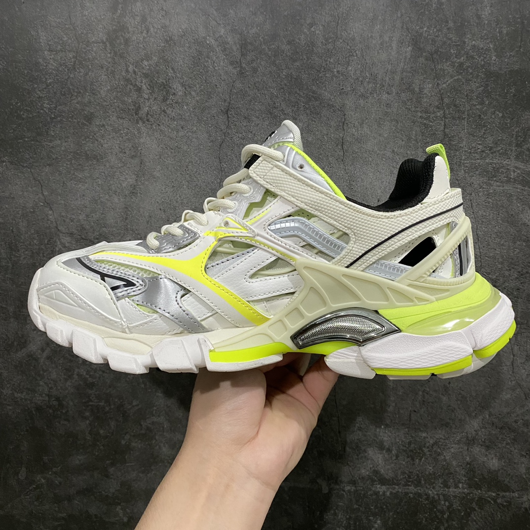 [VG Upgraded Version] BALENCIAGA Track 2.0 Balenciaga Fourth Generation Retro Daddy Shoes White Light Green