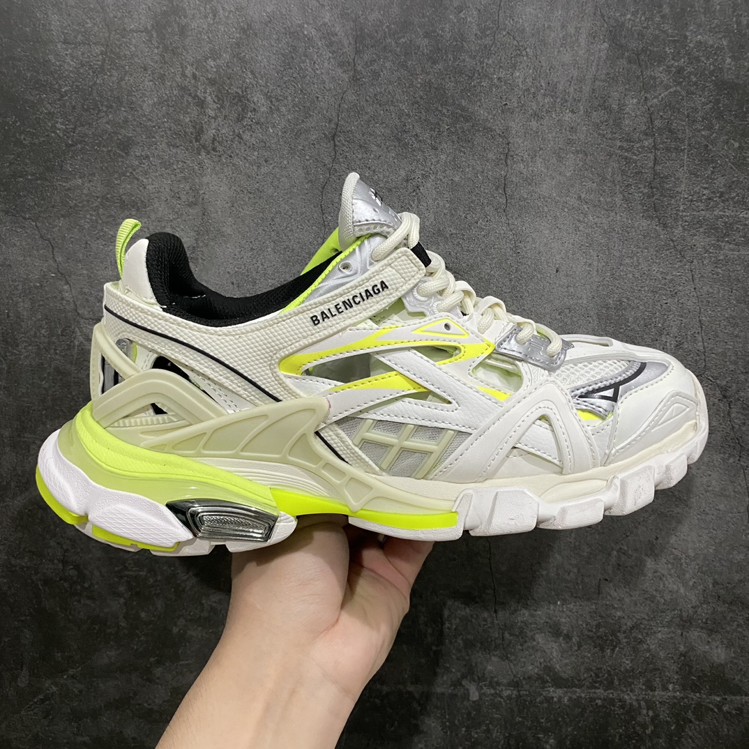 [VG Upgraded Version] BALENCIAGA Track 2.0 Balenciaga Fourth Generation Retro Daddy Shoes White Light Green