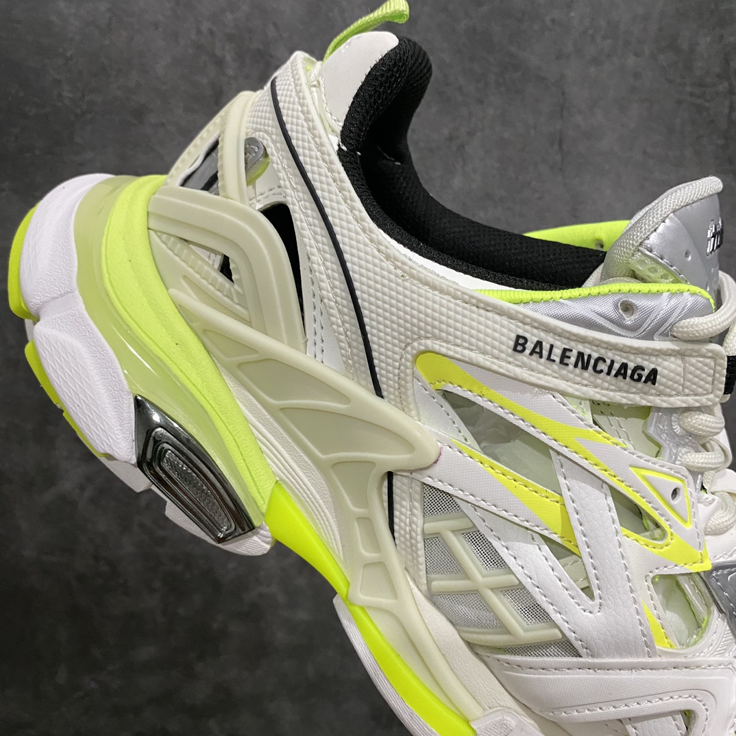 [VG Upgraded Version] BALENCIAGA Track 2.0 Balenciaga Fourth Generation Retro Daddy Shoes White Light Green