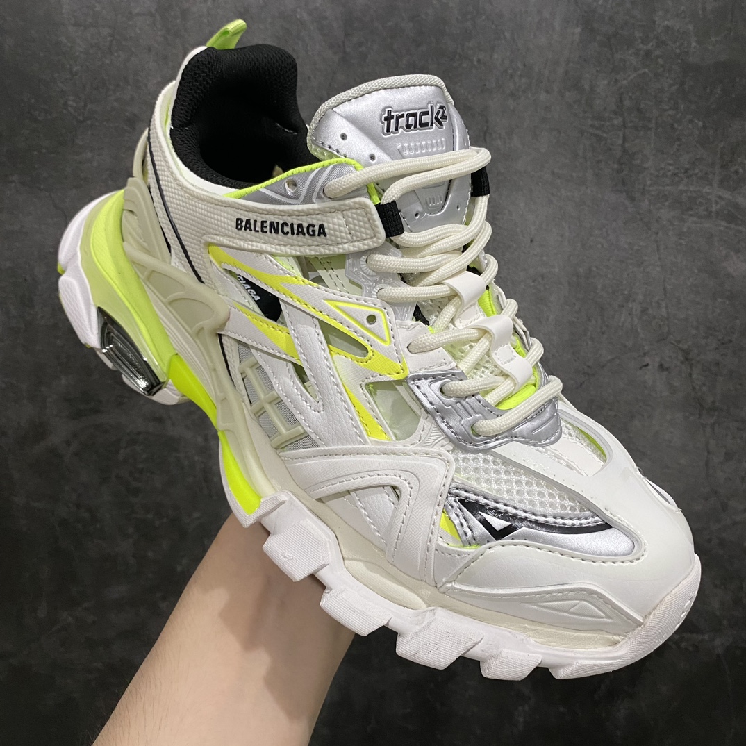 [VG Upgraded Version] BALENCIAGA Track 2.0 Balenciaga Fourth Generation Retro Daddy Shoes White Light Green