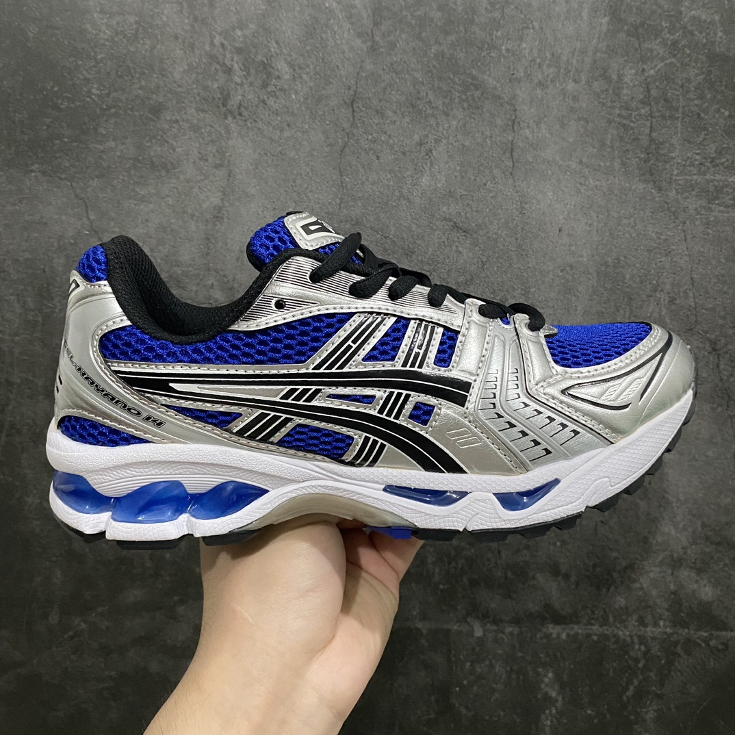 [Pure original] ASICS GEL-KAYANO 14 series lightweight cushioning casual sports running shoes white and blue