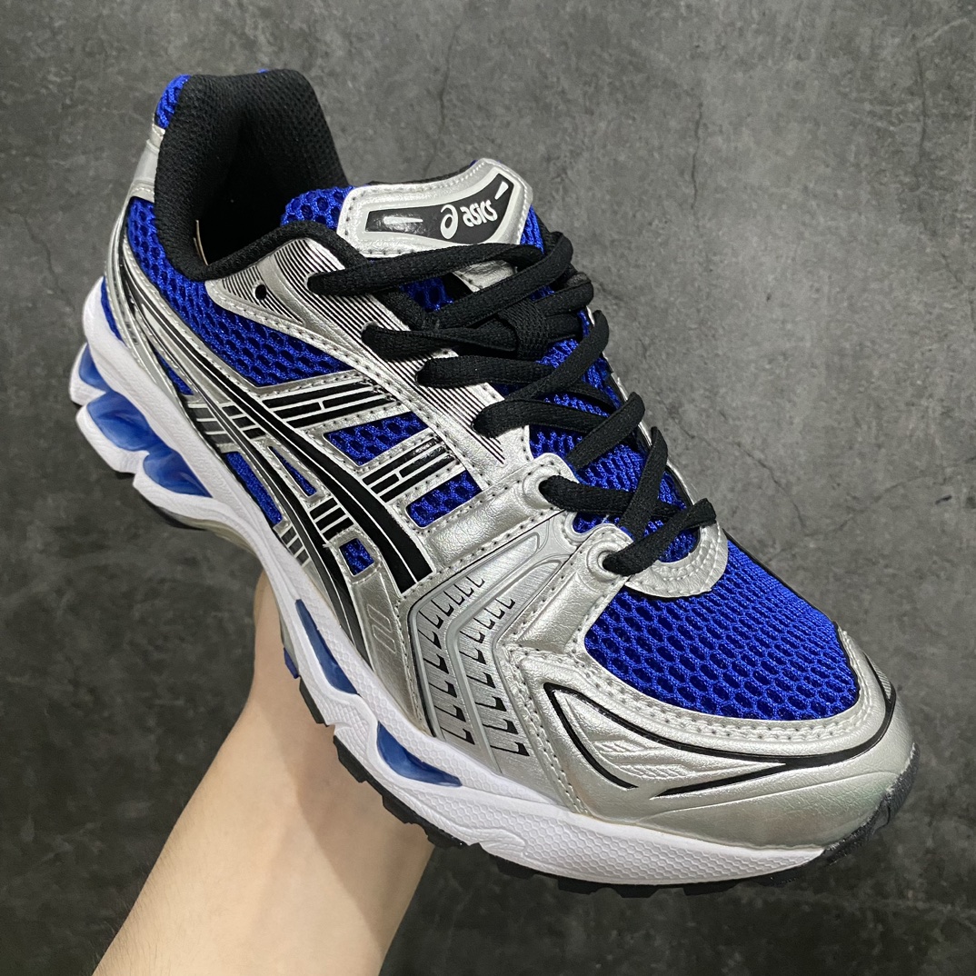 [Pure original] ASICS GEL-KAYANO 14 series lightweight cushioning casual sports running shoes white and blue