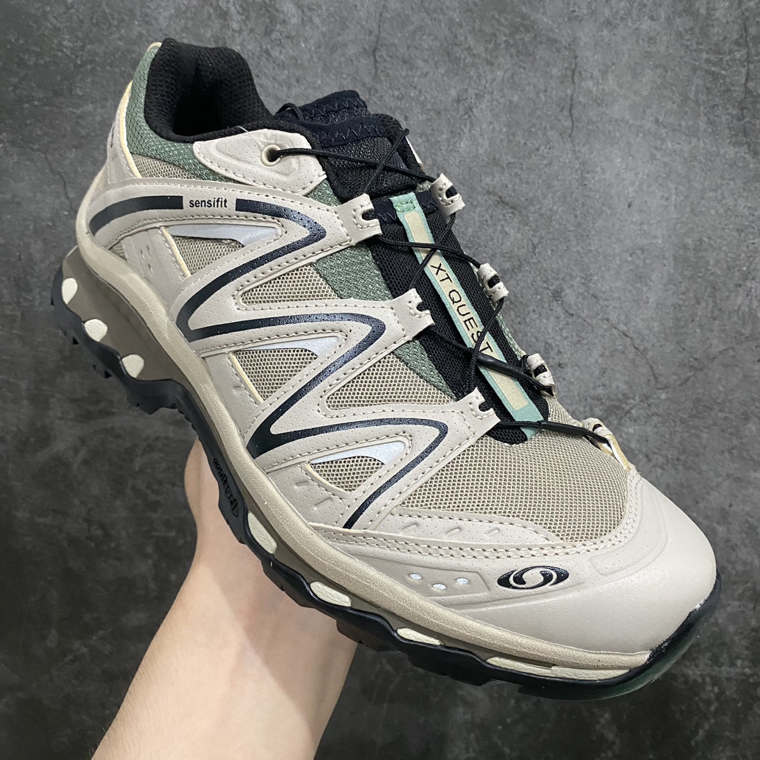 [Green x Edition] Salomon XT-QUEST ADV Salomon Couple Outdoor Functional Shoes Khaki