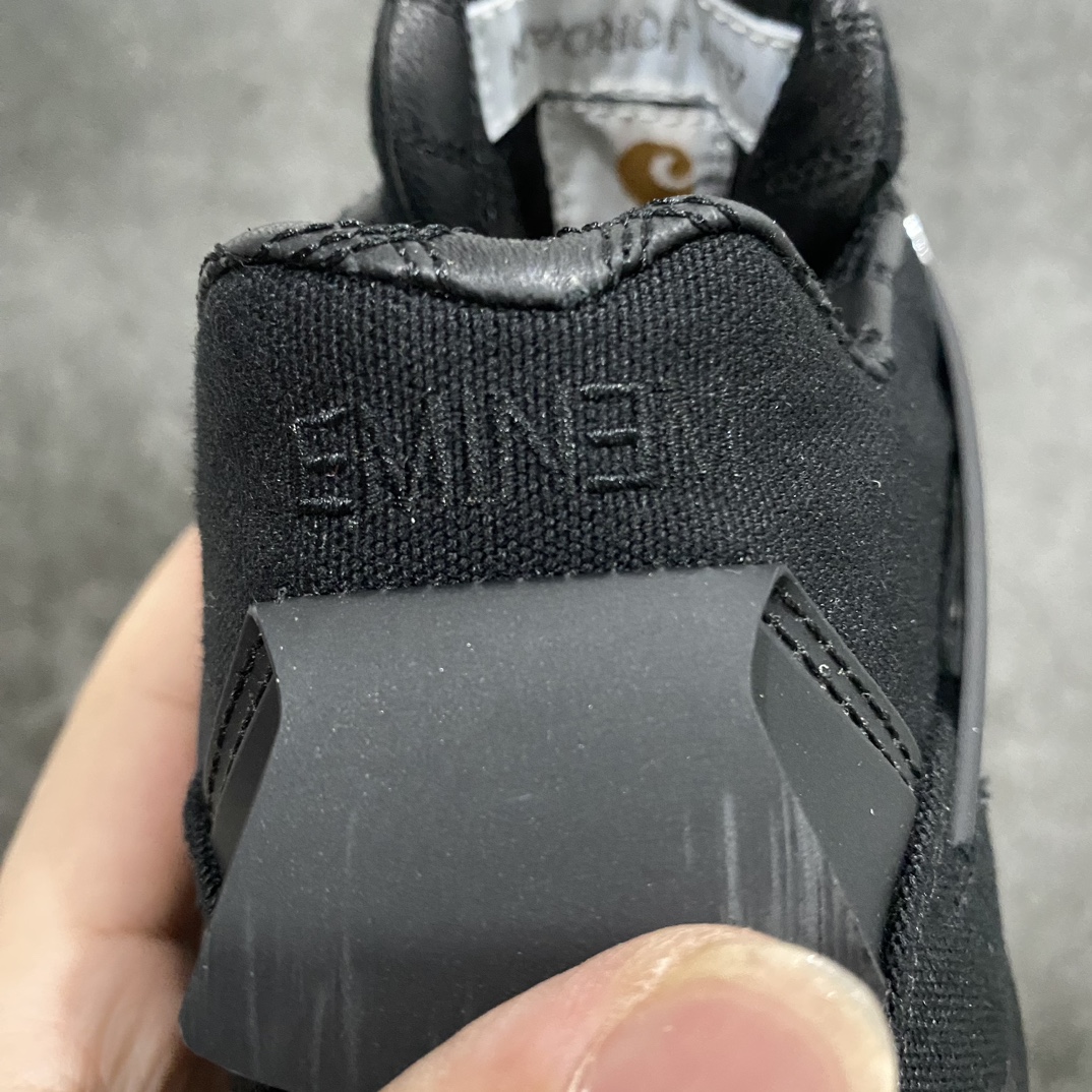 图片[5]-【PB版本】Air Jordan 4 Retro x Eminem 阿姆亲友限定 黑色帆布水晶大底 正确鞋型 定制头层皮料 正确侧边tpu材料卡色 市面正确鞋舌标 网格不打皱 正确鞋垫 全新底模 原装气垫立体LOGO 随意对比正品细节货号:AJ4-582314 尺码:40 40.5 41 42 42.5 43 44 44.5 45 46 47.5 48.5-莆田鞋批发中心