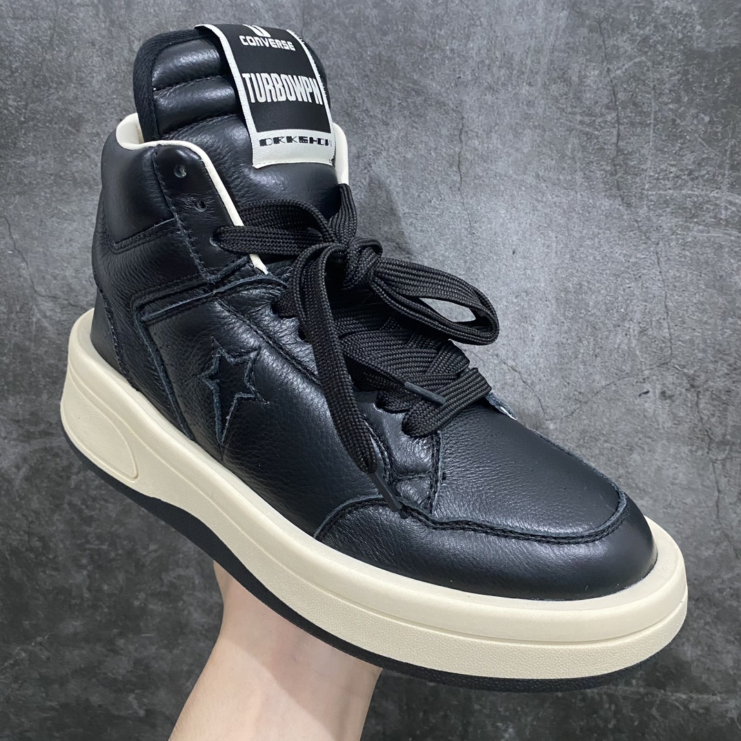 [G-edition made in Dongguan] RO Owens Rickowens x converse Rick Owens co-branded thick-soled high-top casual sneakers