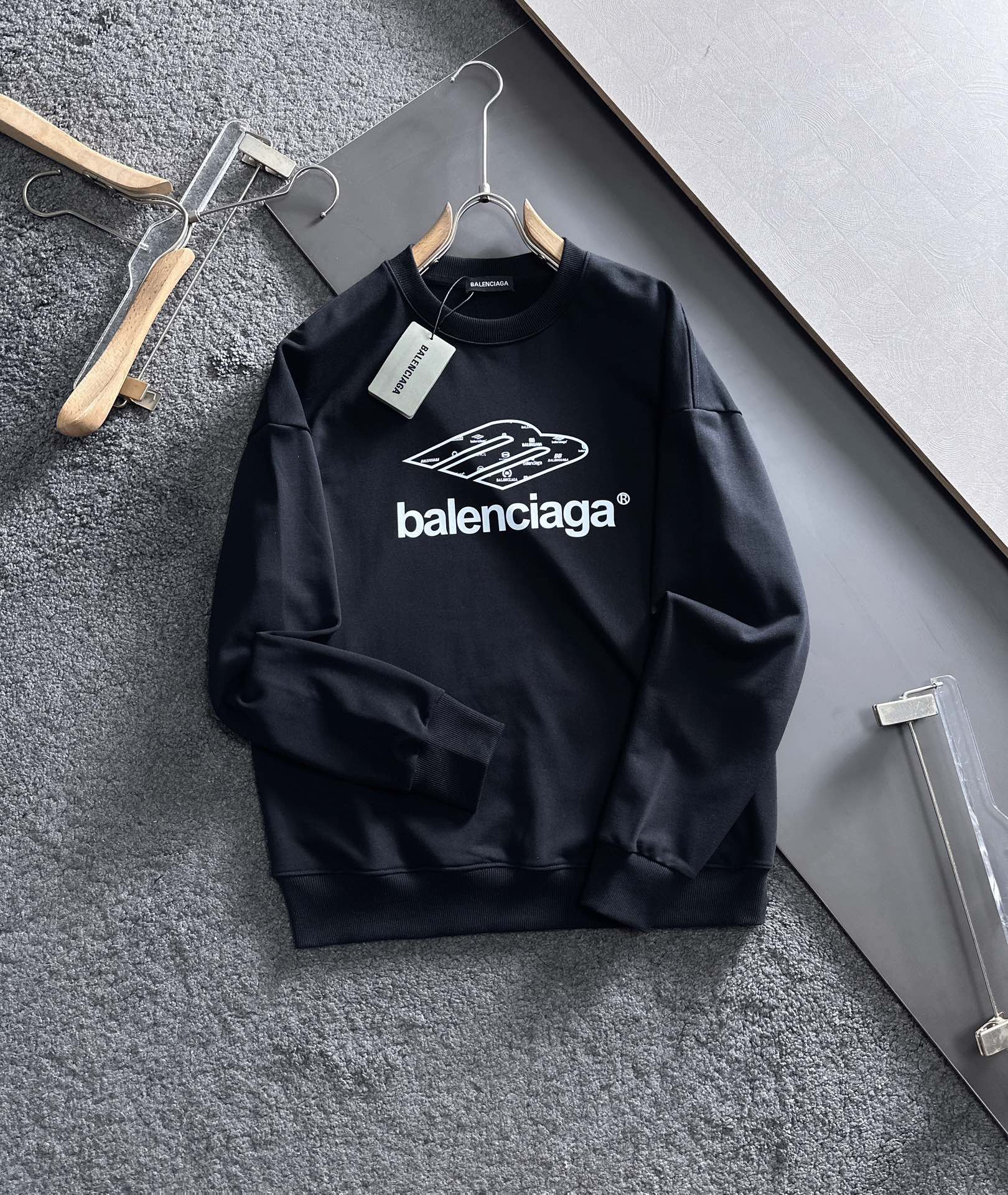 BALENCIAGA 秋冬男女同款カップル長袖パーカー - 着心地抜群の純コットン製