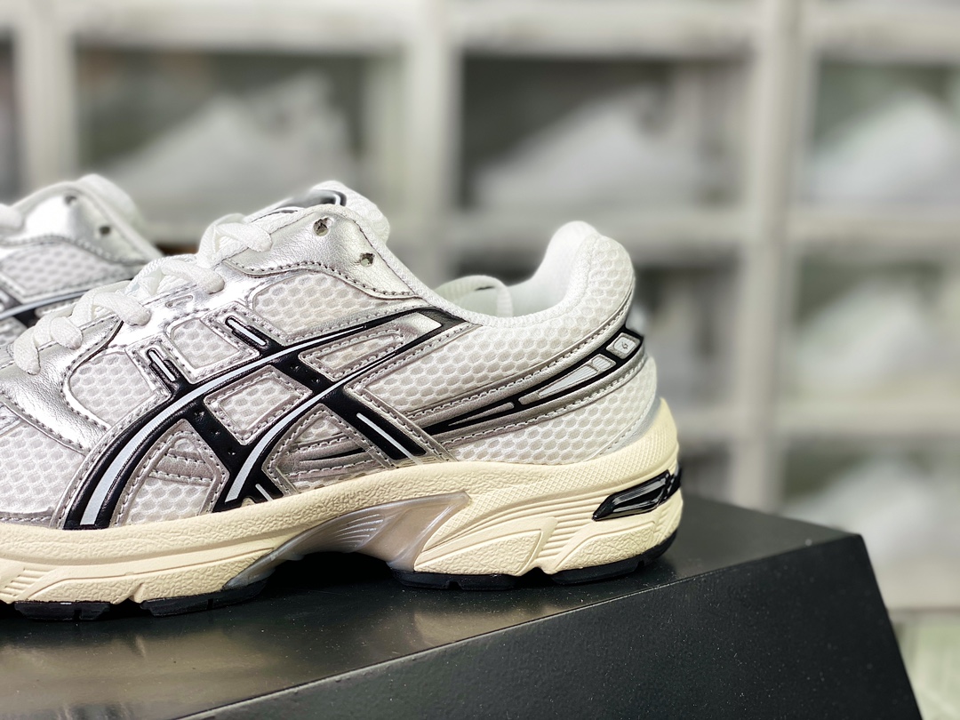 /Asics Gel-1130 series low-top retro casual sports running shoes ”white silver black” 1201A956-100