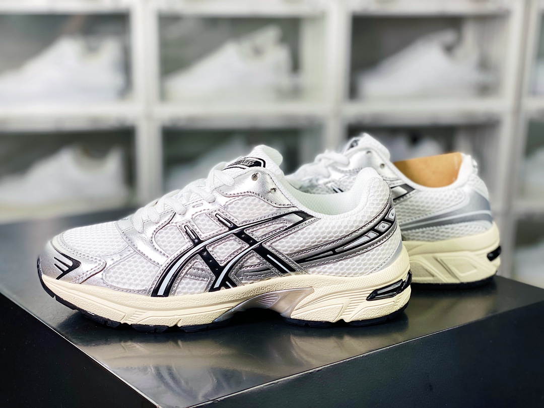 /Asics Gel-1130 series low-top retro casual sports running shoes ”white silver black” 1201A956-100