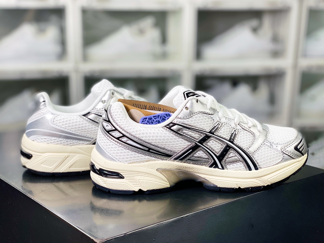 /Asics Gel-1130 series low-top retro casual sports running shoes ”white silver black” 1201A956-100