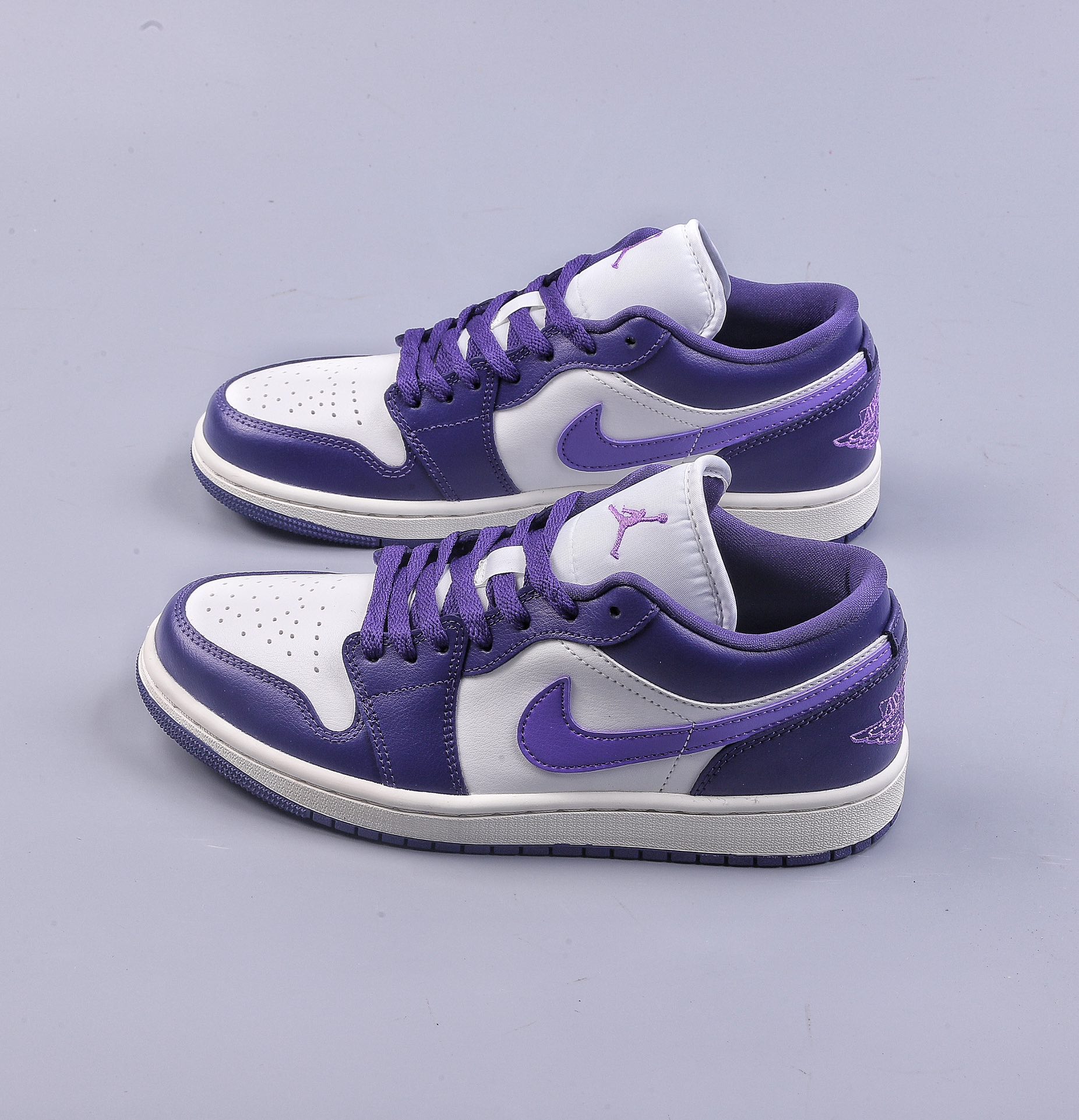 DT Air Jordan 1 Low AJ1 ”White Purple” low-top cultural leisure sports shoes DC0774-502