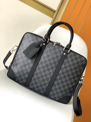 Louis Vuitton Bags Briefcase Damier Graphite Canvas Cowhide Fabric N40485