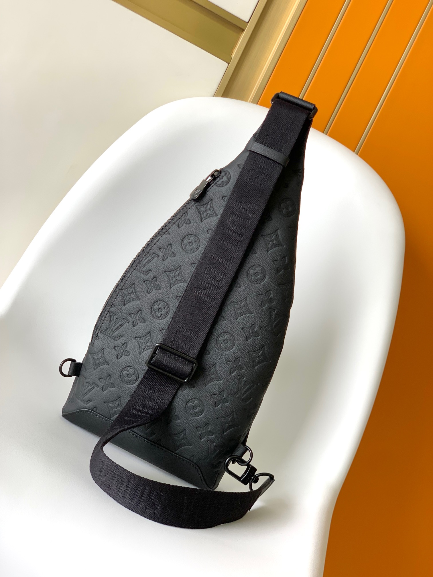 Louis Vuitton Duo Black Embossed Leather Sling Bag with Removable Pouch 4 i1694234925 5235 2