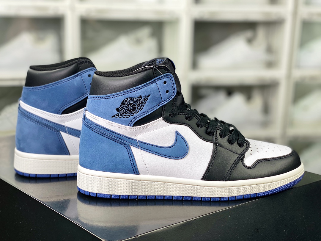 Air Jordan 1 Retro High OG ”blue Ochre MPV” AJ1 classic retro classic high top versatile cultural basketball shoes ”black yellow toe white blue six crowns” 555088-115