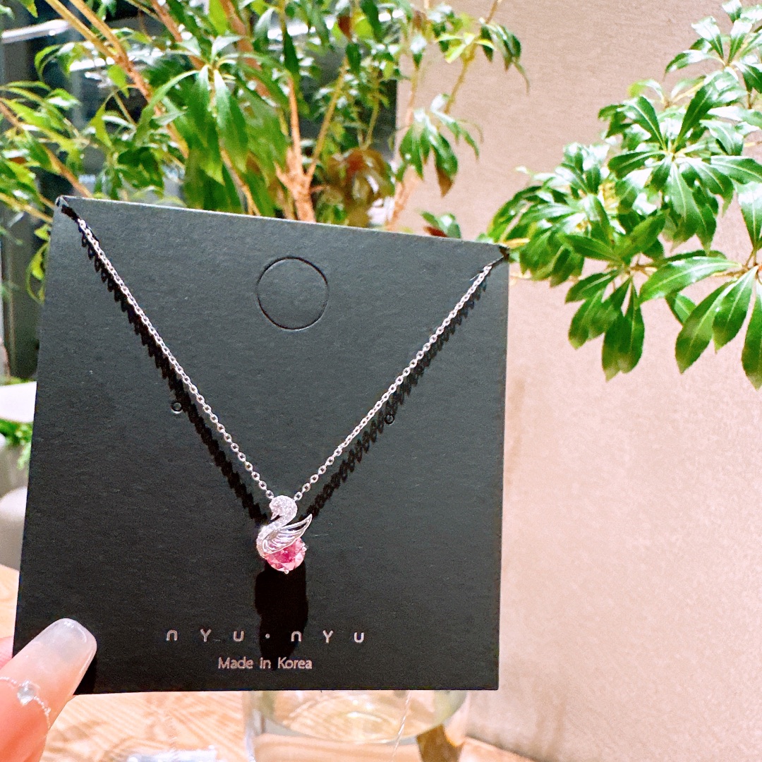 Hypoallergenic Silver Moissanite Necklace Delicate Party Silver