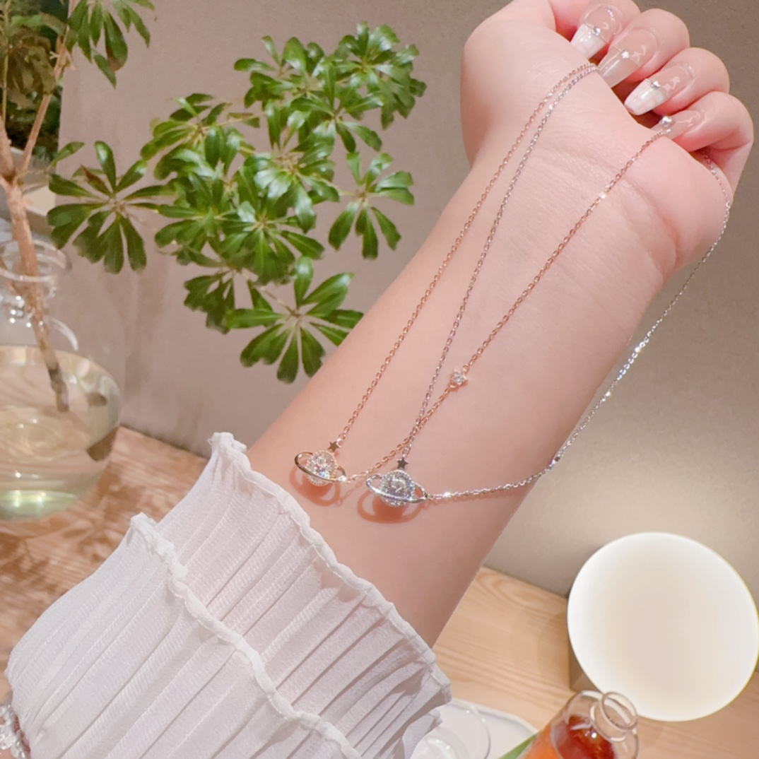 繊細アレルギー対応シルバーモアッサナイトネックレスシルバー 親友へのプレゼント