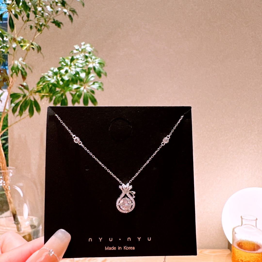 Nickel Free Silver Moissanite Necklace Fresh Father's Day Gold