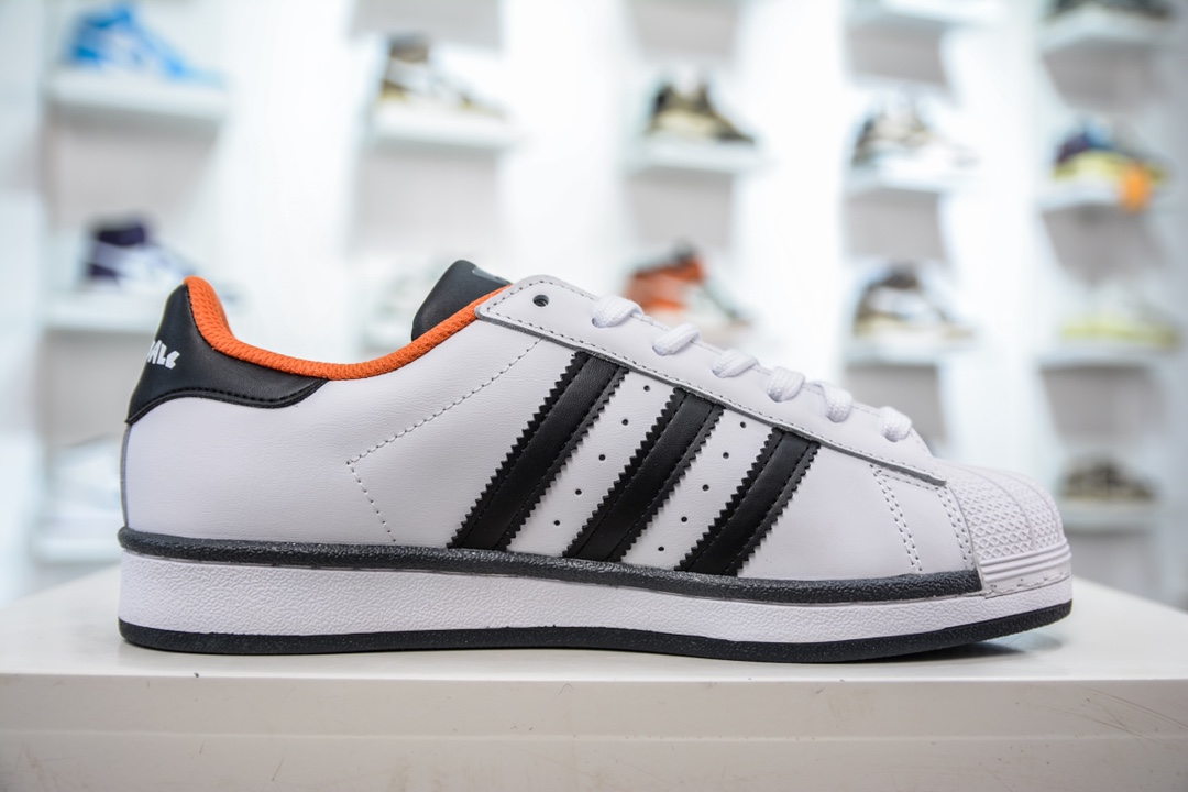 adidas Originals Superstar ”White/Black/Gold” shell toe classic all-match casual sports shoes FV8271