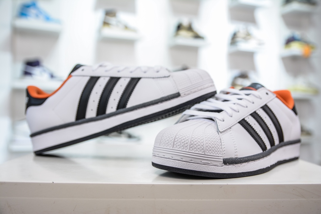 adidas Originals Superstar ”White/Black/Gold” shell toe classic all-match casual sports shoes FV8271