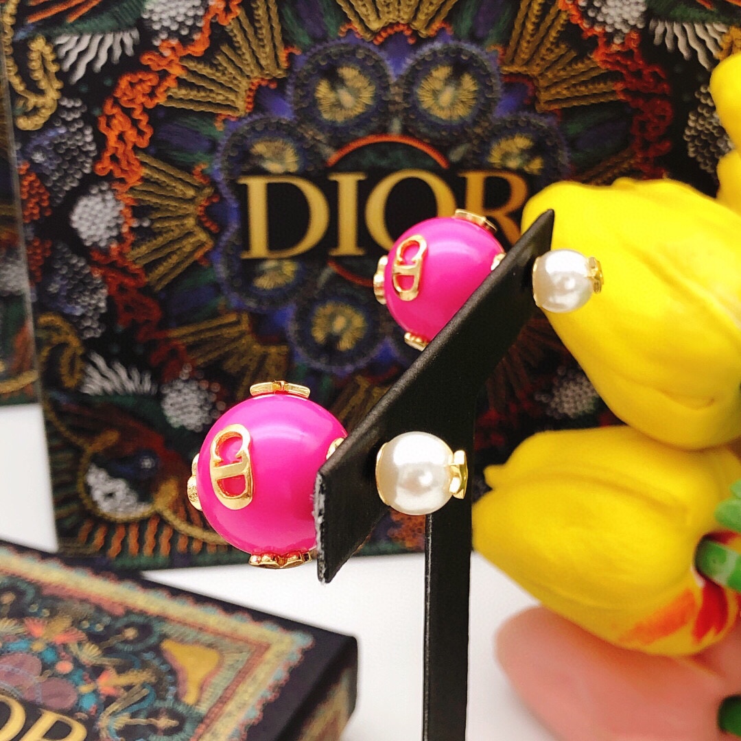 编号DED0492 【dio*最新款🆕🆕大小珍珠粉红色💓】一致专柜🆕黄铜材质