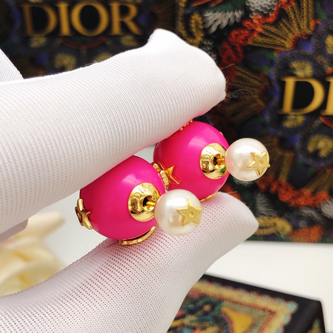 编号DED0492 【dio*最新款🆕🆕大小珍珠粉红色💓】一致专柜🆕黄铜材质