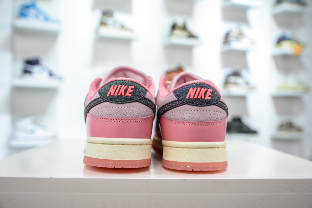 AY version pure original Nike Dunk Low ”Hot Punch and Pink Foam” Barbie Pink color FN8927-621