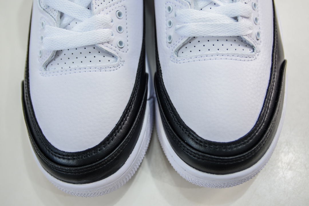 PB Pure Original Fragment Design x Air Jordan 3 Retro ”White” AJ3 Fujiwara Hiroshi co-branded black and white DA3595-100