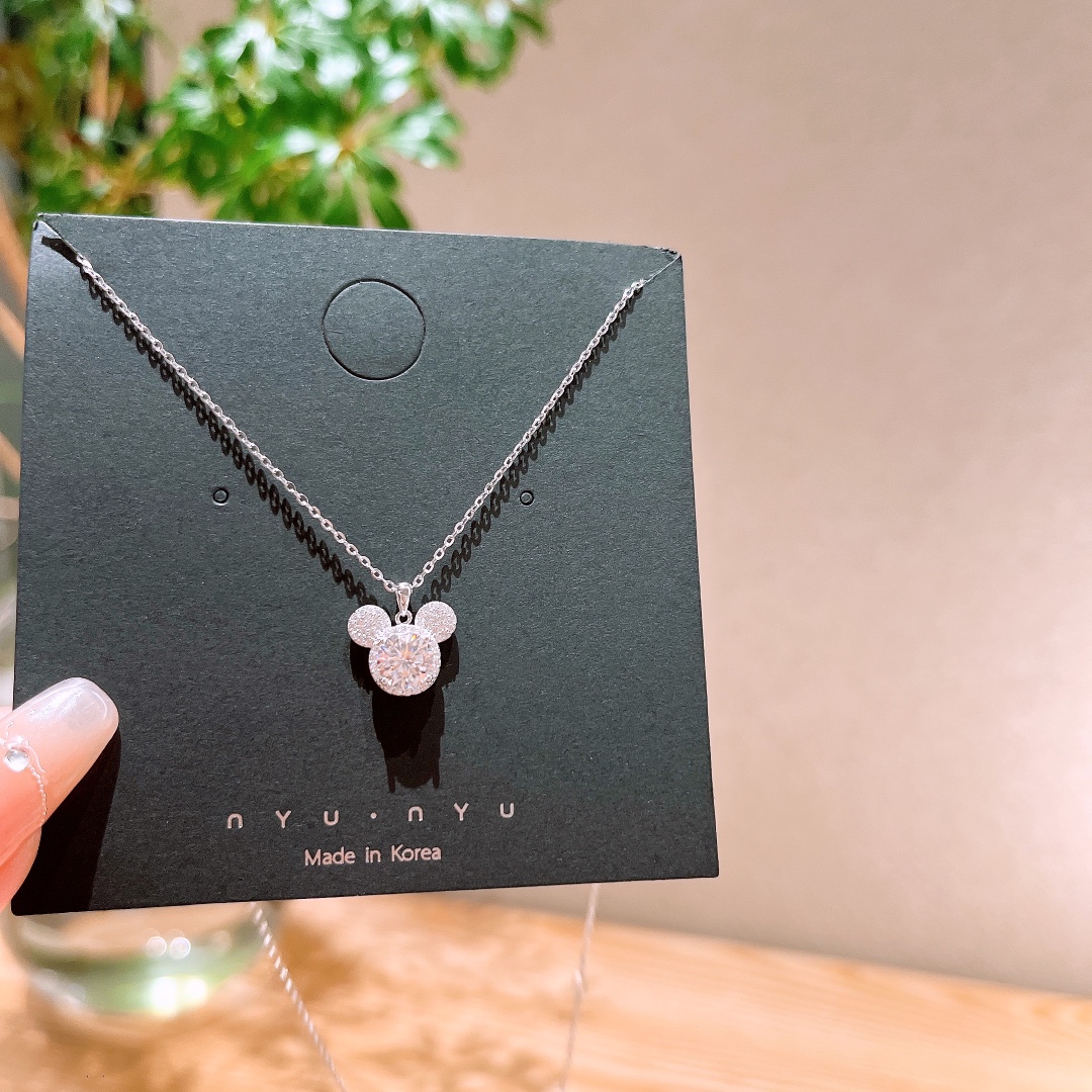 S925 Sterling Silver Moissanite Necklace Gentle Workplace Gold