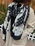 Chanel Scarf White Printing Cashmere Spring/Summer Collection