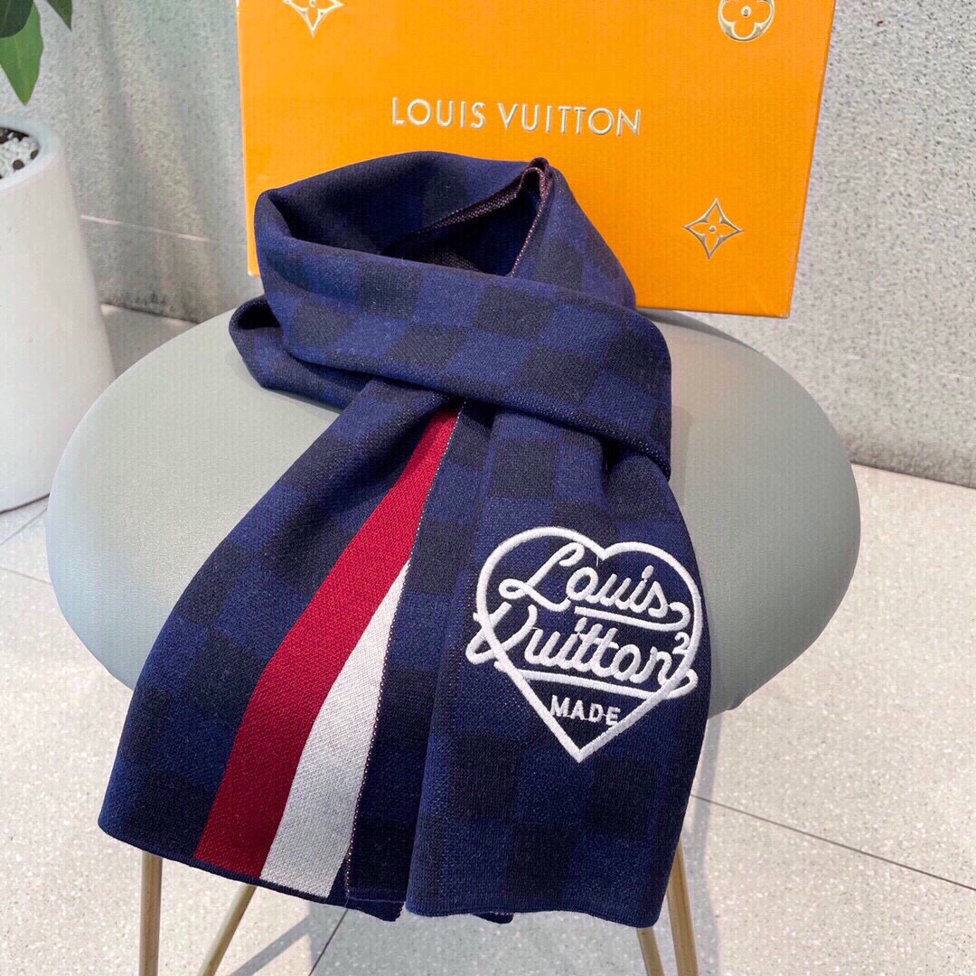 LV路易威登情侣款100%进口针织羊绒围巾