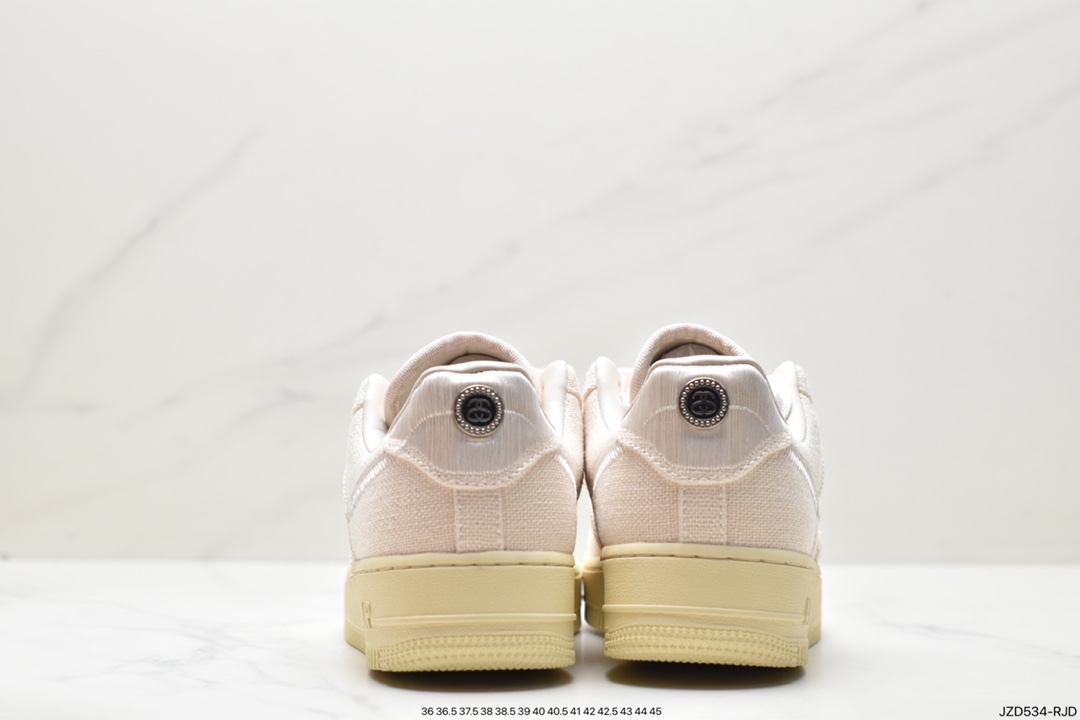 Stussy x NK Air Force 1 '07 ”White Cool” Stussy joint Air Force One low-top casual sneakers CZ9084-001