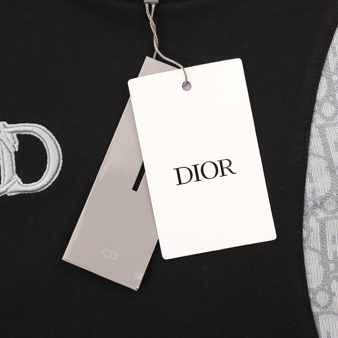 DIOR/迪奥 CD刺绣拼接圆领卫衣 新款拼接圆领卫衣