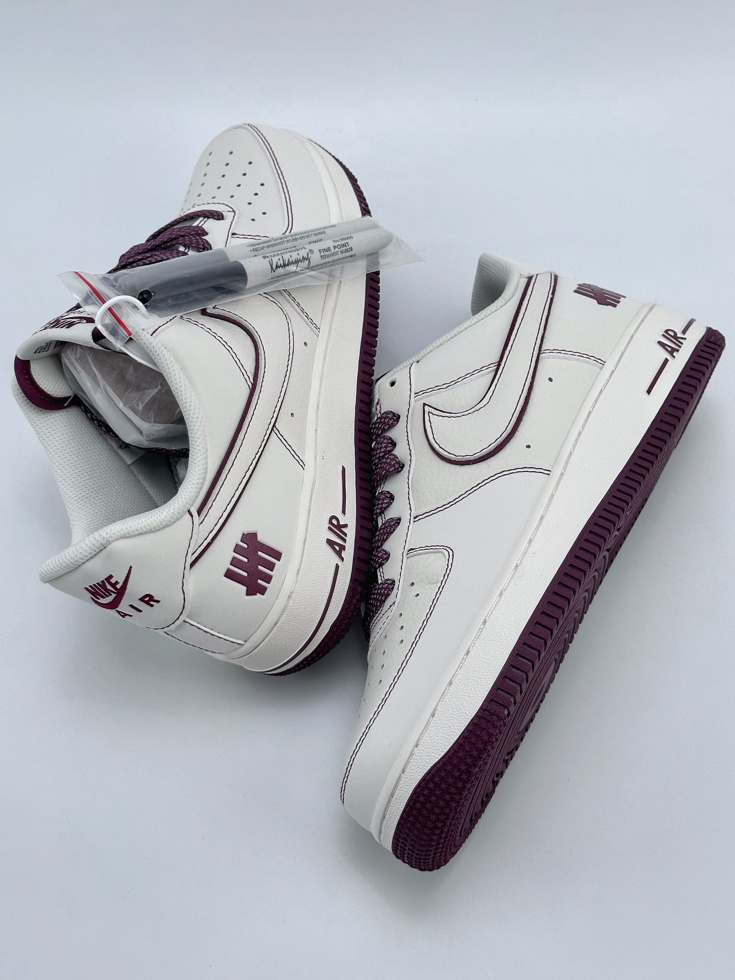 Nike Air Force 1 Low 07 Undefeated White Wine Red UN3699-022