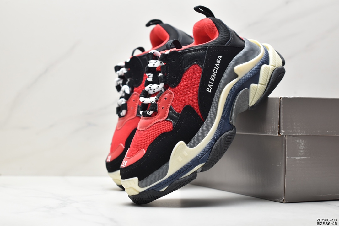 BALENCIAGA Triple S Balenciaga / Balenciaga three generations of old thick-soled dad shoes