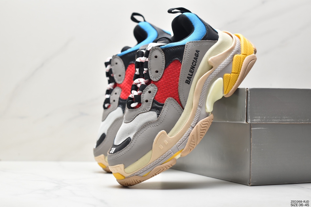 BALENCIAGA Triple S Balenciaga / Balenciaga three generations of old thick-soled dad shoes