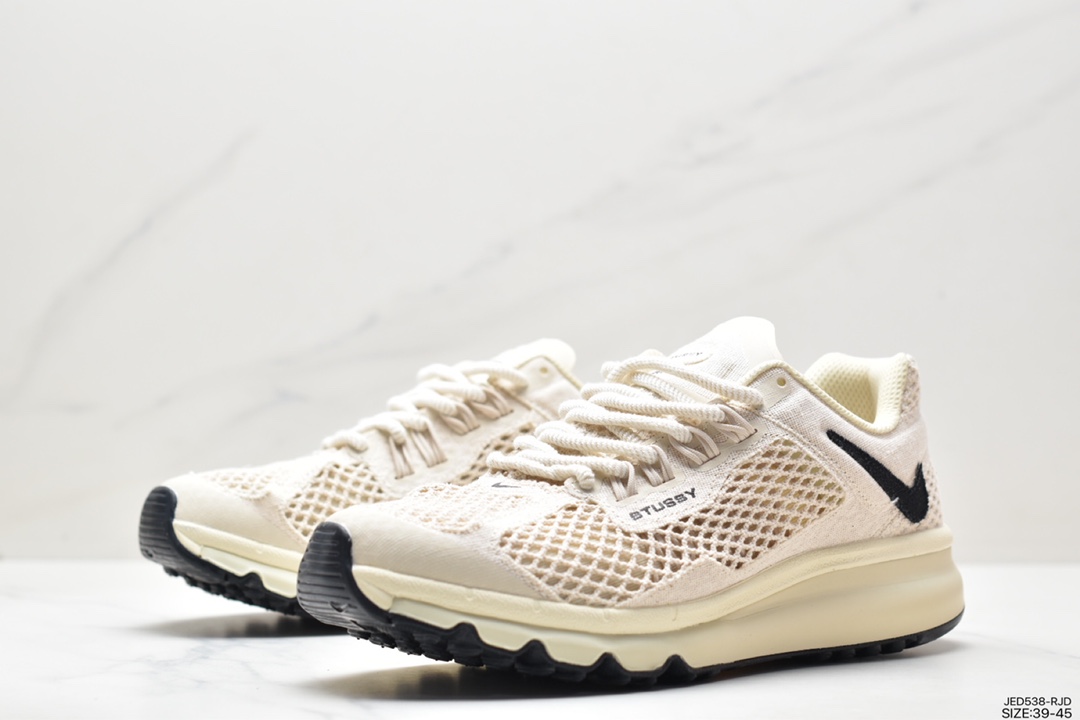 Stussy x NK Air Max 2013 ”Fossil” Stussy joint air cushion running shoes desert color DO2461-001