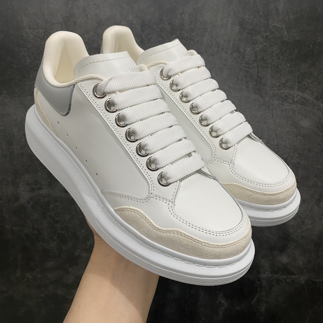 [Top Purchasing Version] McQueen Alexander McQueen McQueen Classic White Shoes Low Top Thick Sole 2