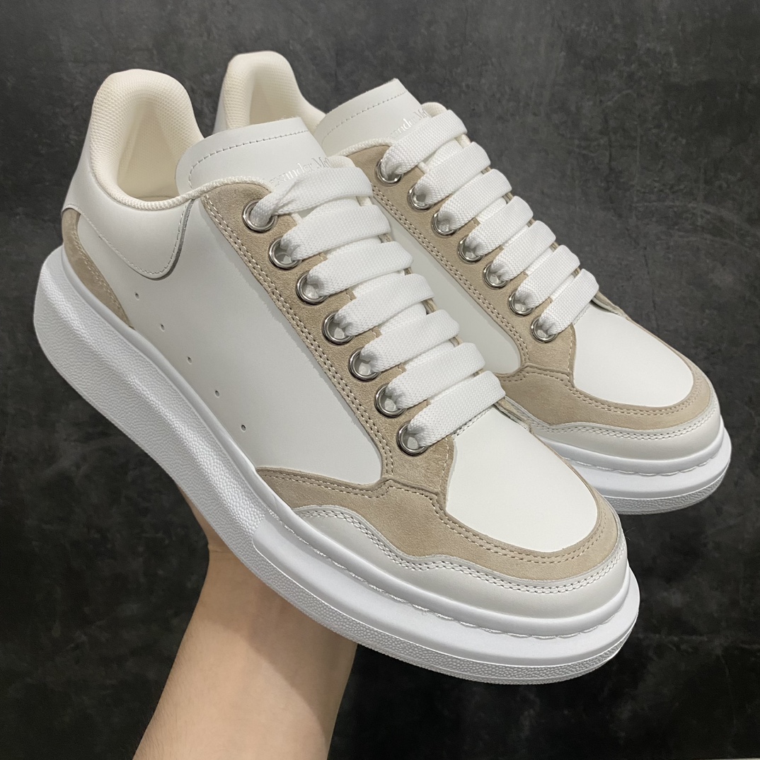 [Top Purchasing Version] McQueen Alexander McQueen McQueen Classic White Shoes Low Top Thick Sole 2