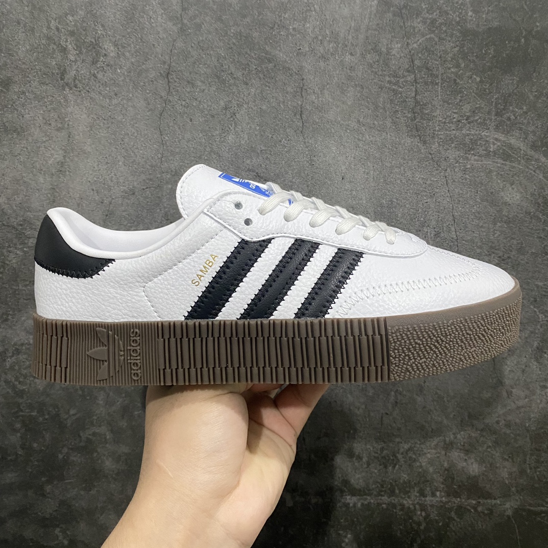 [Pure original] AD Originals Samba Rose W Clover Samba series platform versatile classic sneakers platinum label coffee bottom AQ1134