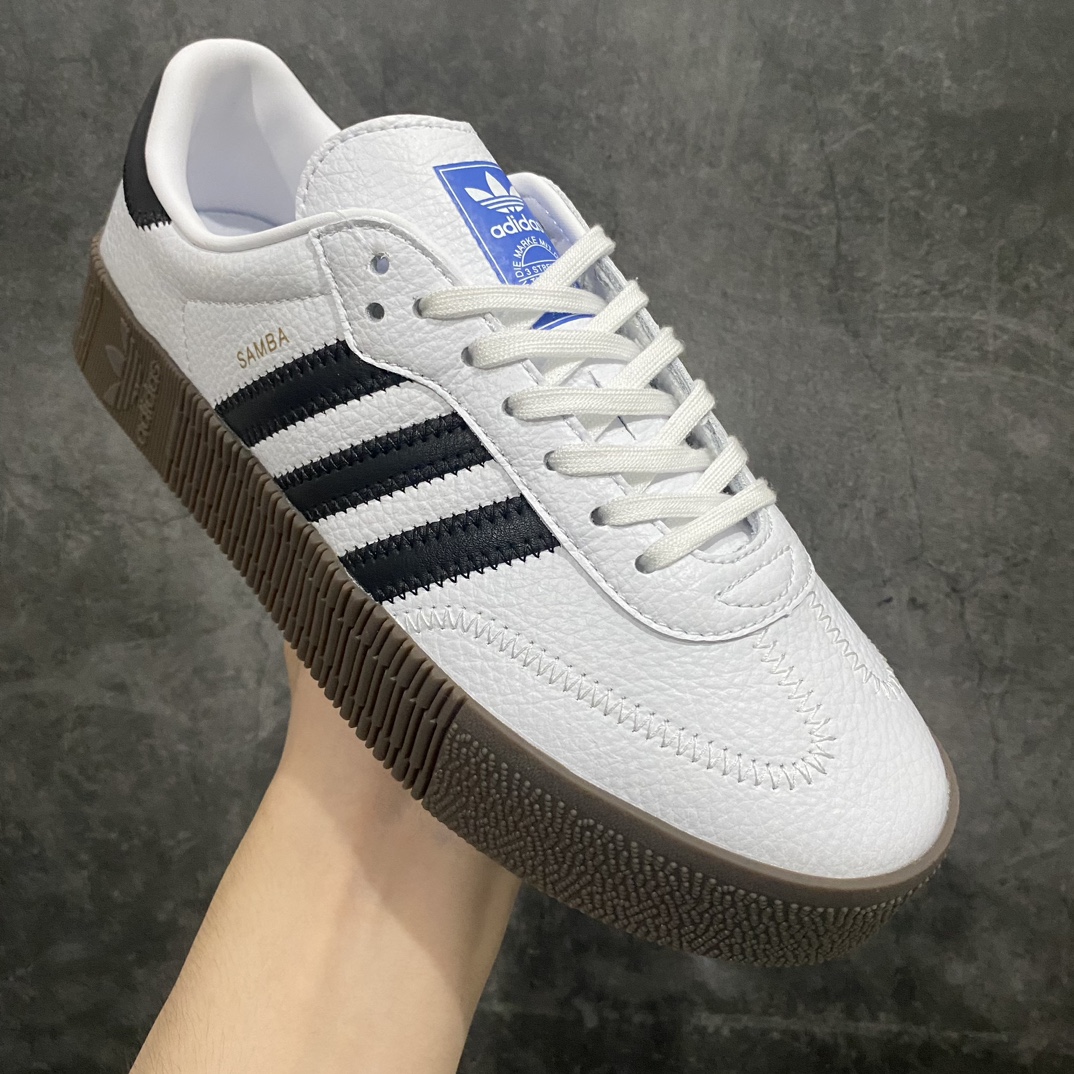 [Pure original] AD Originals Samba Rose W Clover Samba series platform versatile classic sneakers platinum label coffee bottom AQ1134