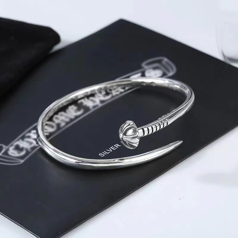 NO:109870,CH Croë Cross Convex Nail Bracelet Retro Open Band Personalized Men's Fashion Fashion Women, Elegant Jewelry, Chrome Hearts, Bracelet19860909CH克罗伈十字架凸钉子手镯复古开口手环个性男潮时尚女,饰品精品,chrome hearts,bracelet,Jewelry