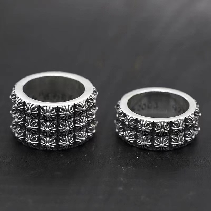 NO:106320,Croatia's high-version retro double-layer three-layer cross ring versatile fashion boy and girlfriend punk ring, jewelry boutique, chrome hearts, ring19860909克罗伈高版本复古双层三层十字架指环百搭时尚男女朋克戒指,饰品精品,chrome hearts,ring,Jewelry