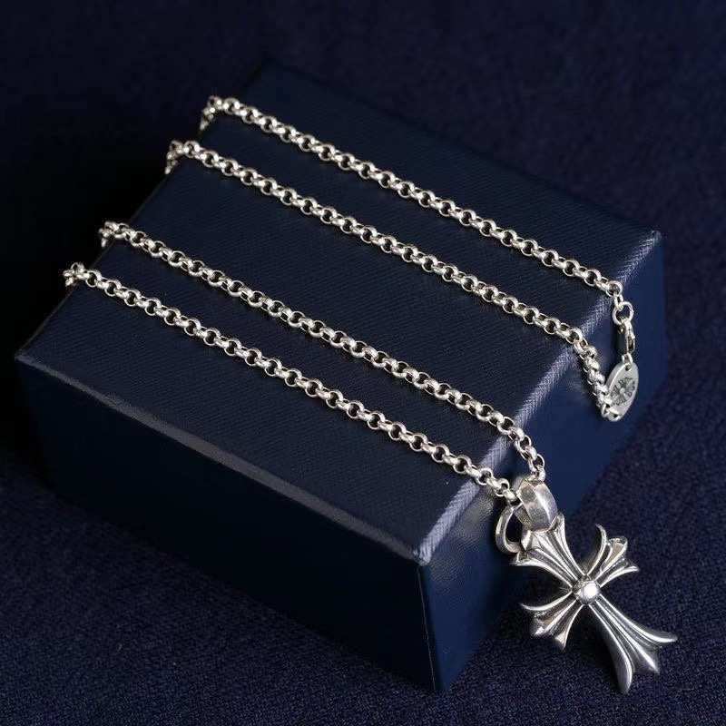 NO:108912,Croatian classic cross punk necklace for men and women trendy retro Thai silver necklace pendant, jewelry boutique, chrome hearts, necklace19860909克罗伈经典十字架朋克项链男女潮个性复古泰银项链吊坠,饰品精品,chrome hearts,necklace,Jewelry