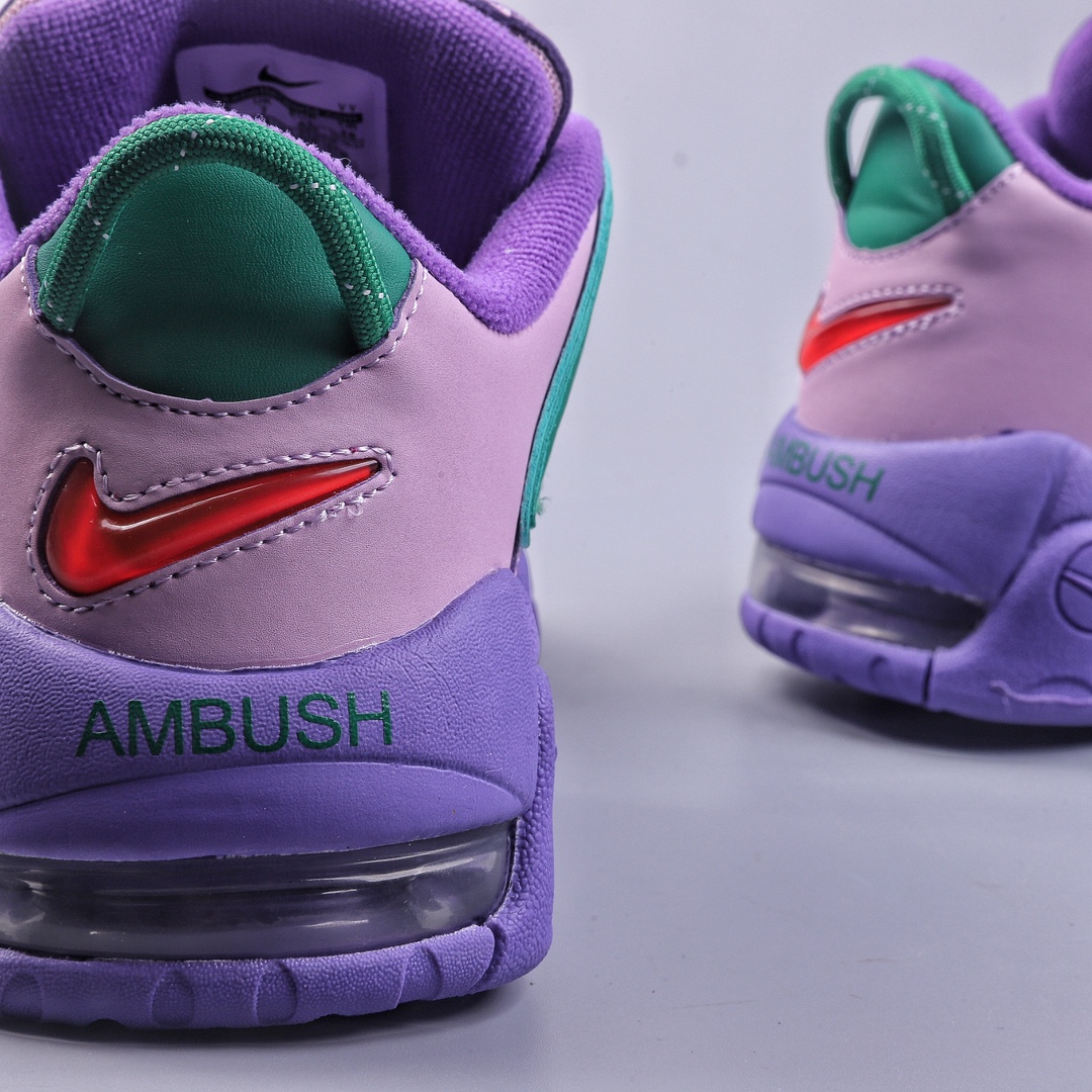 AMBUSH x Nike Air More Uptempo Low”Lilac/Apple Green”皮蓬一代篮球鞋 FB1299-500