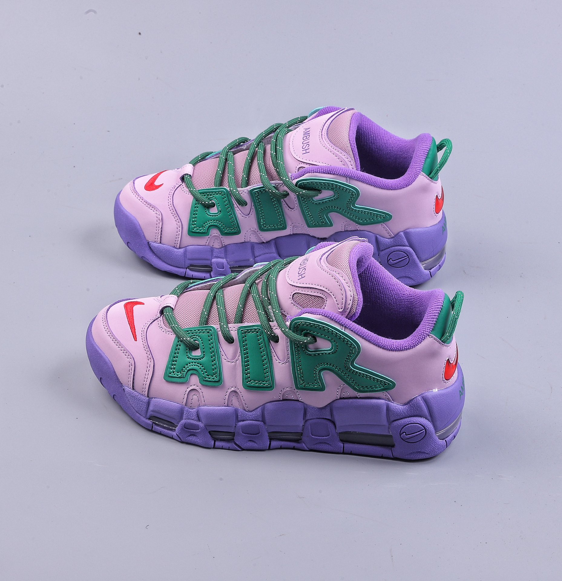 AMBUSH x Nike Air More Uptempo Low”Lilac/Apple Green”皮蓬一代篮球鞋 FB1299-500